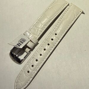 New Store Display Authentic MICHELE  White   Alligator  WATCH BAND 16 MM